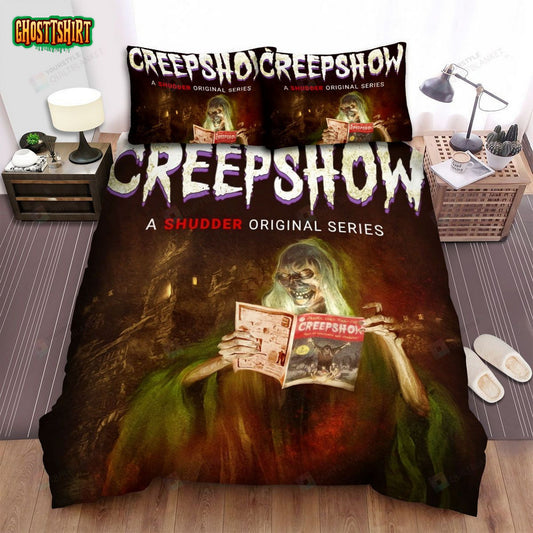 Creepshow Reading Books Bed Sheets Spread Comforter Duvet Cover Bedding Set