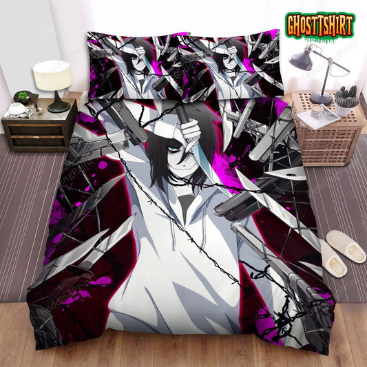 Creepypasta Jeff The Killer And Weapons Illustration Bed Sheets Spread Duvet Cover Bedding Set