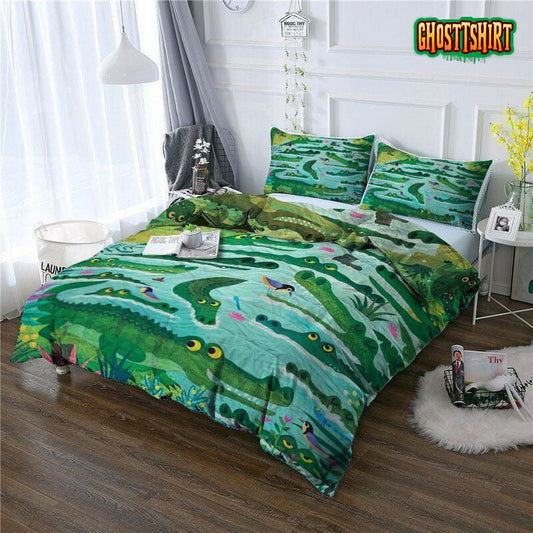 Crocodile Bed Sheets Duvet Cover Bedding Set