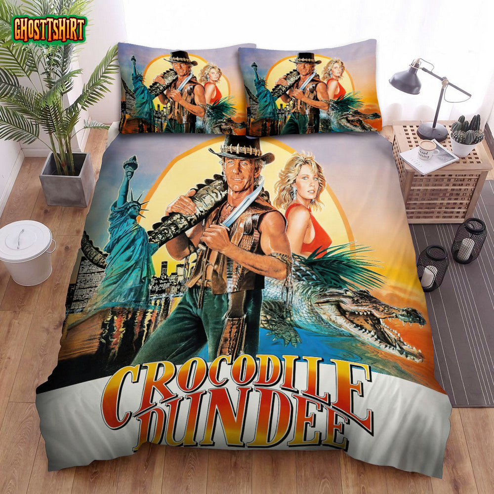 Crocodile Dundee (1986) Poster Movie Poster Bed Sheets Duvet Cover Bedding Set Ver 1