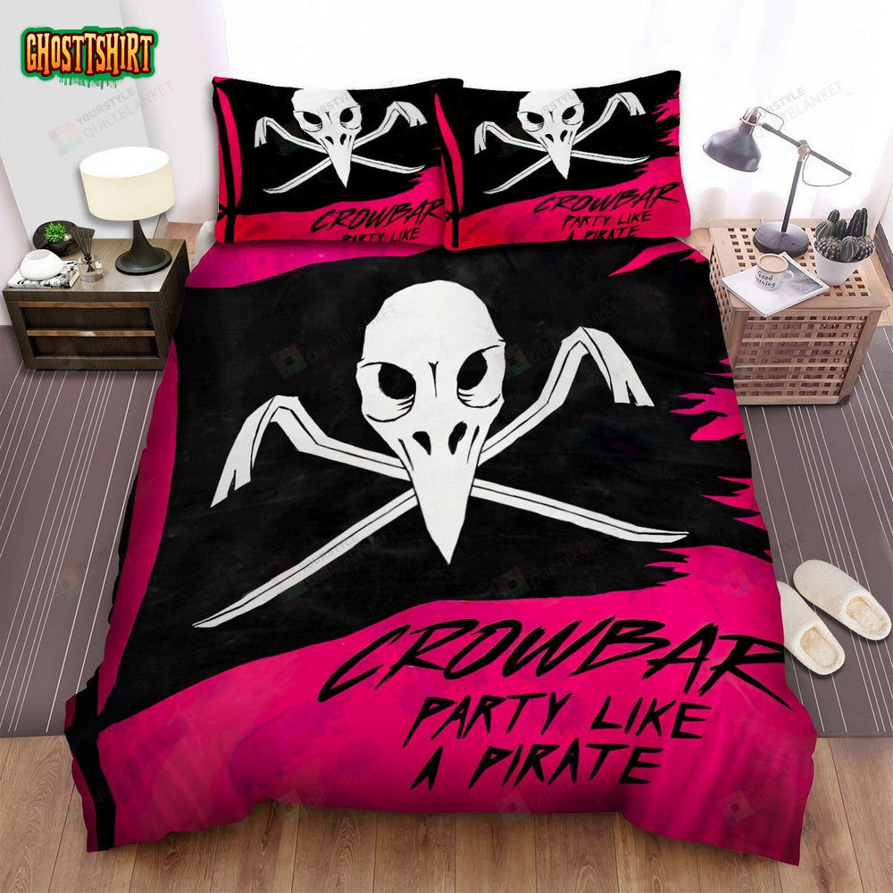 Crowbar Band Party Like A Pirate Album Cover Bed Sheets Spread Comforter Duvet Cover Bedding Set