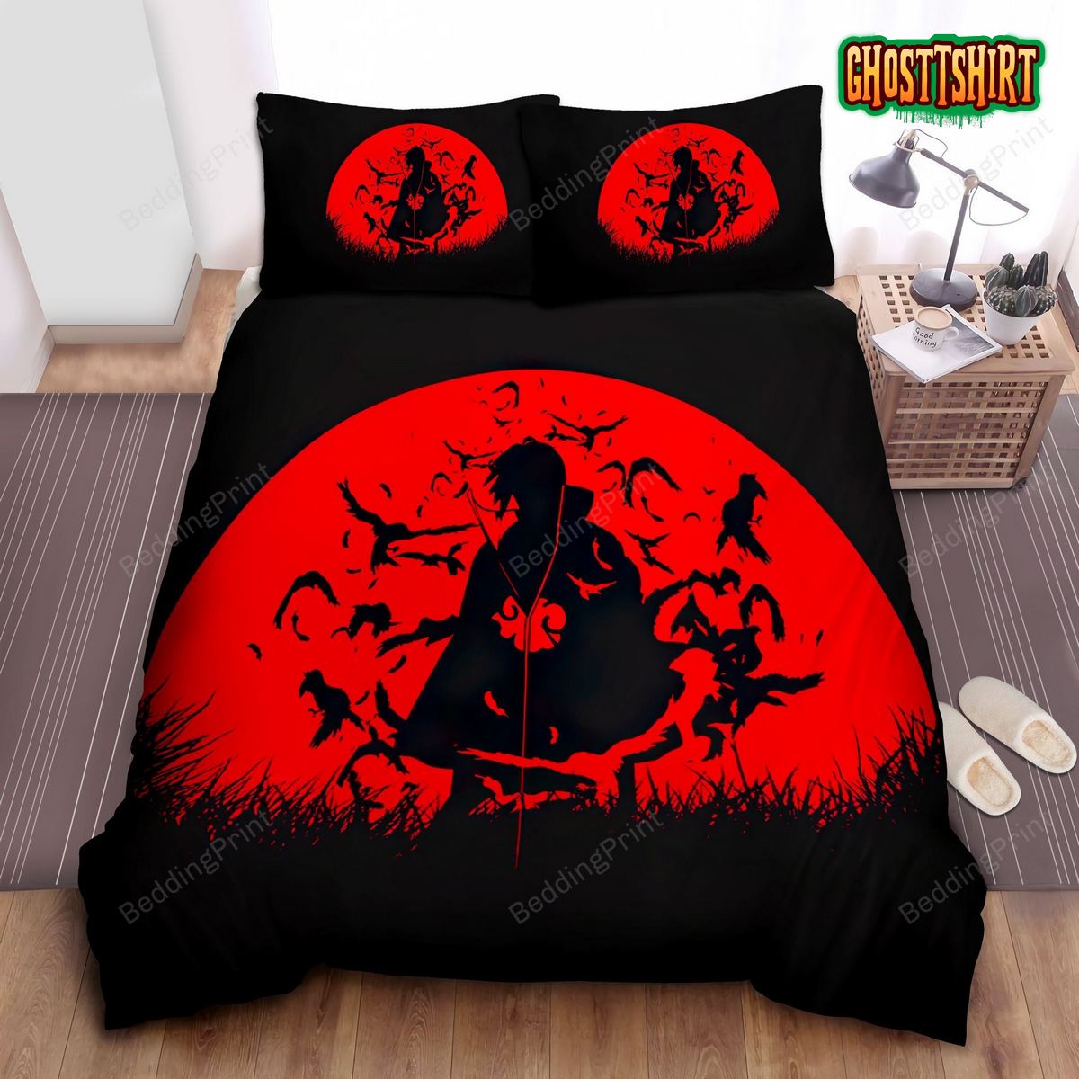 Crows Of Itachi Bed Sheets Duvet Cover Bedding Set