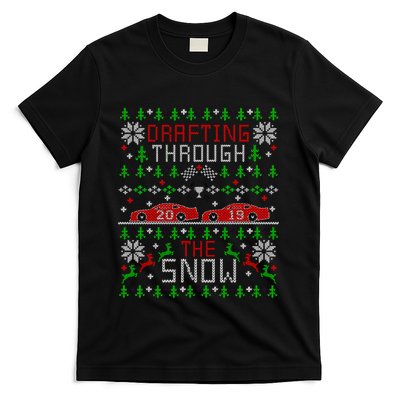 Car Racing Race Fan Funny Ugly Christmas Sweater Party Gift T-Shirt