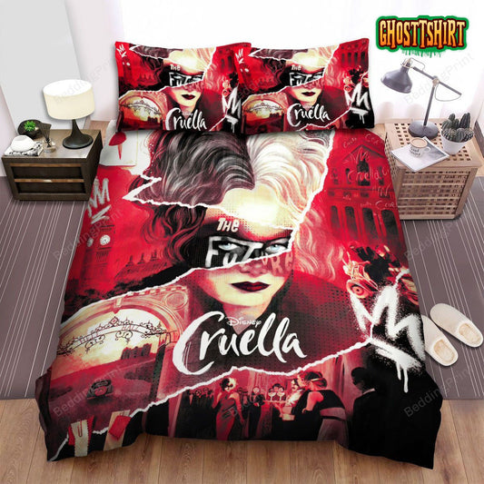 Cruella Illustration Art Bed Sheets Duvet Cover Bedding Set