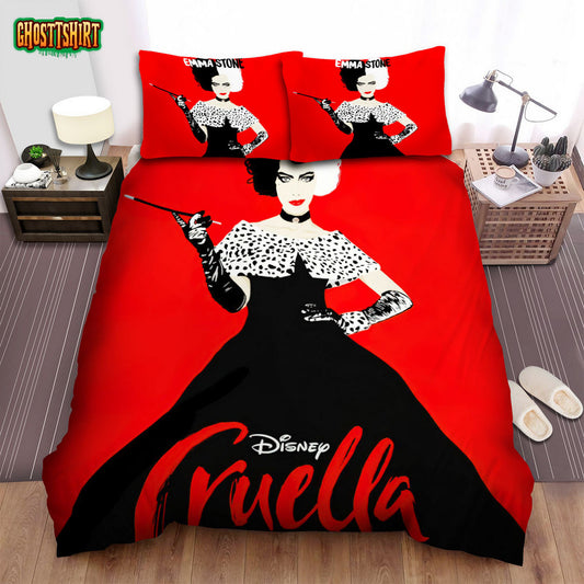 Cruella Movie Poster 4 Bed Sheets Spread Comforter Duvet Cover Bedding Set