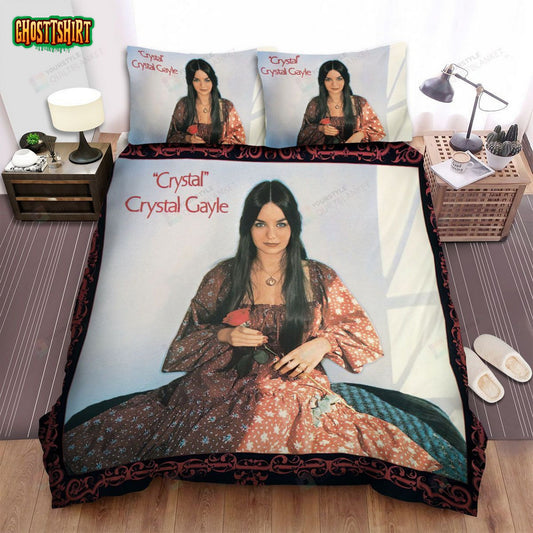 Crystal Gayle Crystal Album Cover Bed Sheets Spread Comforter Duvet Cover Bedding Set