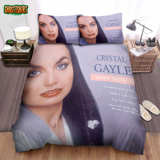 Crystal Gayle Love Songs Bed Sheets Spread Comforter Duvet Cover Bedding Set