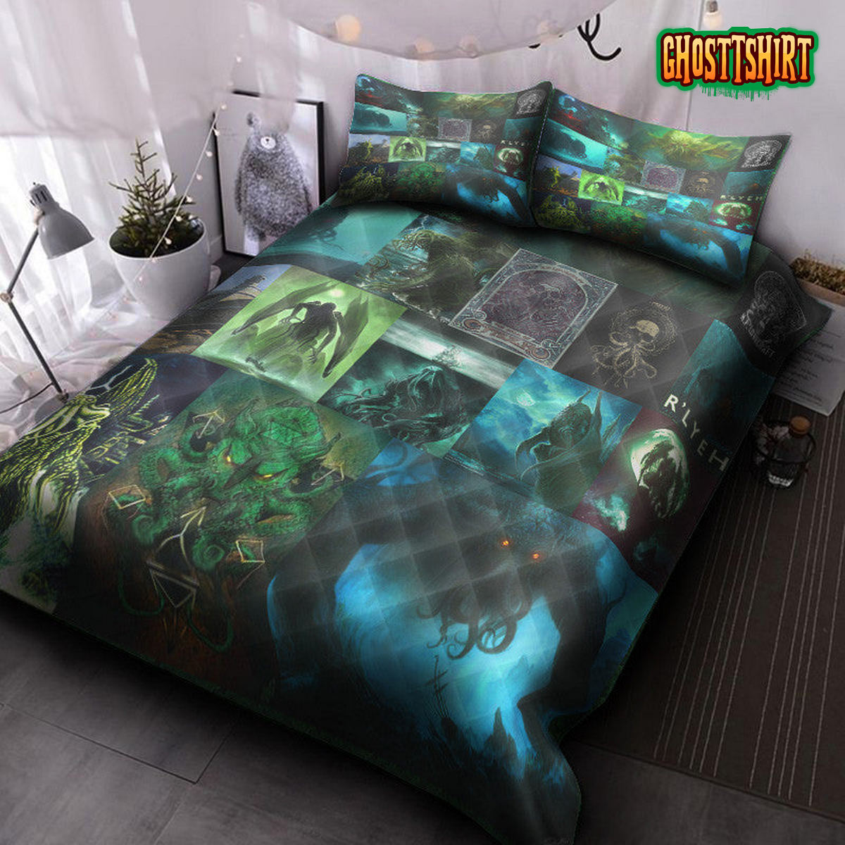 Cthulhu Green Bedding Set