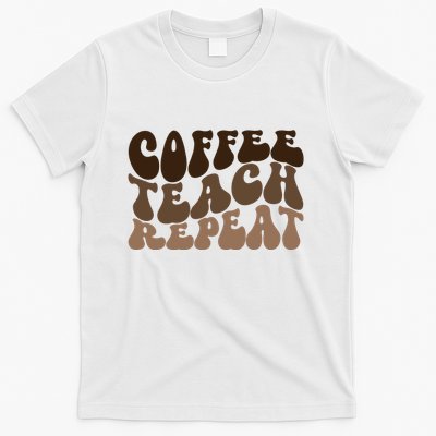 Coffee Teach Repeat Retro Teacher Gift T-Shirt
