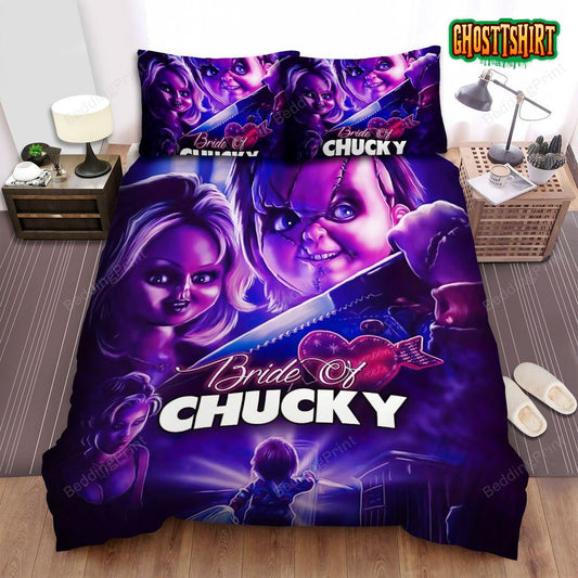 Curse Of Chucky Couple Of Doll Bed Sheets Duvet Cover Bedding Set