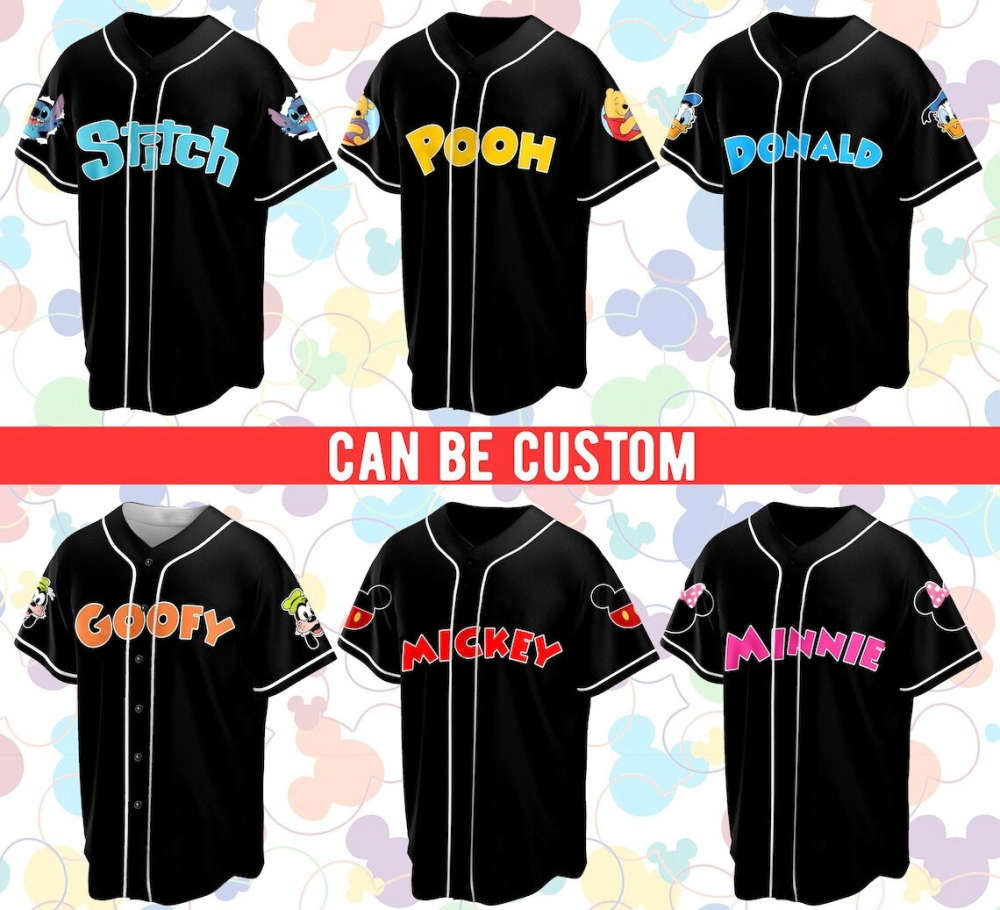 Get Your Custom Adult Baseball Jersey - Personalized Disney Outfit with Mickey and Minnie Designs - Bafud