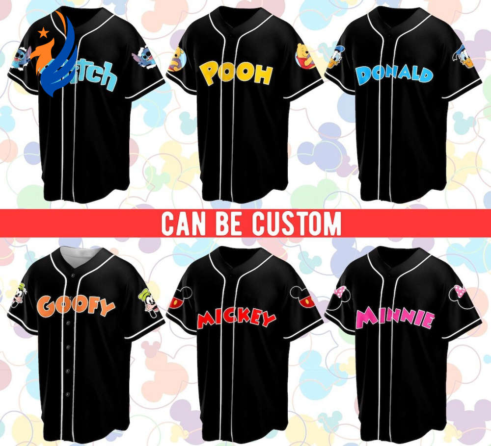 Get Your Custom Adult Baseball Jersey - Personalized Disney Outfit with Mickey and Minnie Designs - Bafud