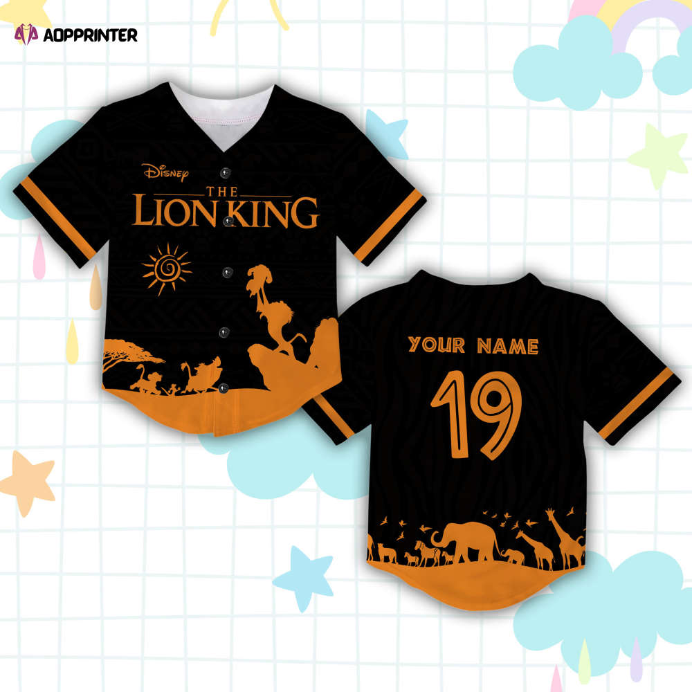 Custom Ddisney Llion King Game Day Baseball Jersey Ddisney Llion King Simba Baseball Outfit Gift For Baseball Fan Players Baseball Lovers - Aopprinter