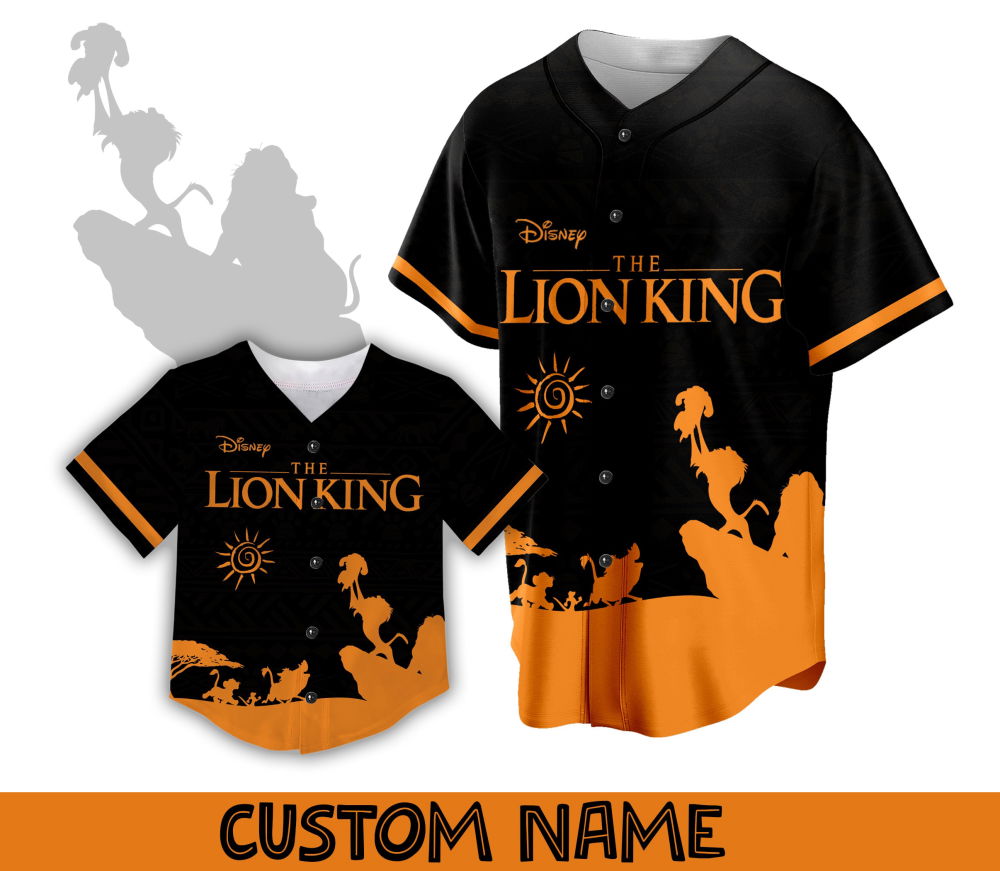 Custom Ddisney Llion King Game Day Baseball Jersey Ddisney Llion King Simba Baseball Outfit Gift For Baseball Fan Players Baseball Lovers - Aopprinter
