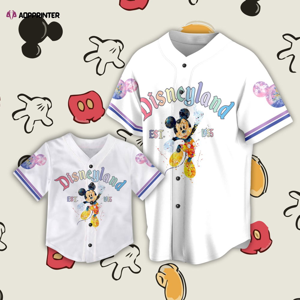 Custom Disneyyland Baseball Jersey Mickey Head Family Vacation Jersey Family Trip For Baseball Lovers Magic Kingdom WDW Baseball Jersey - Aopprinter