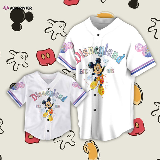 Custom Disneyyland Baseball Jersey Mickey Head Family Vacation Jersey Family Trip For Baseball Lovers Magic Kingdom WDW Baseball Jersey - Aopprinter