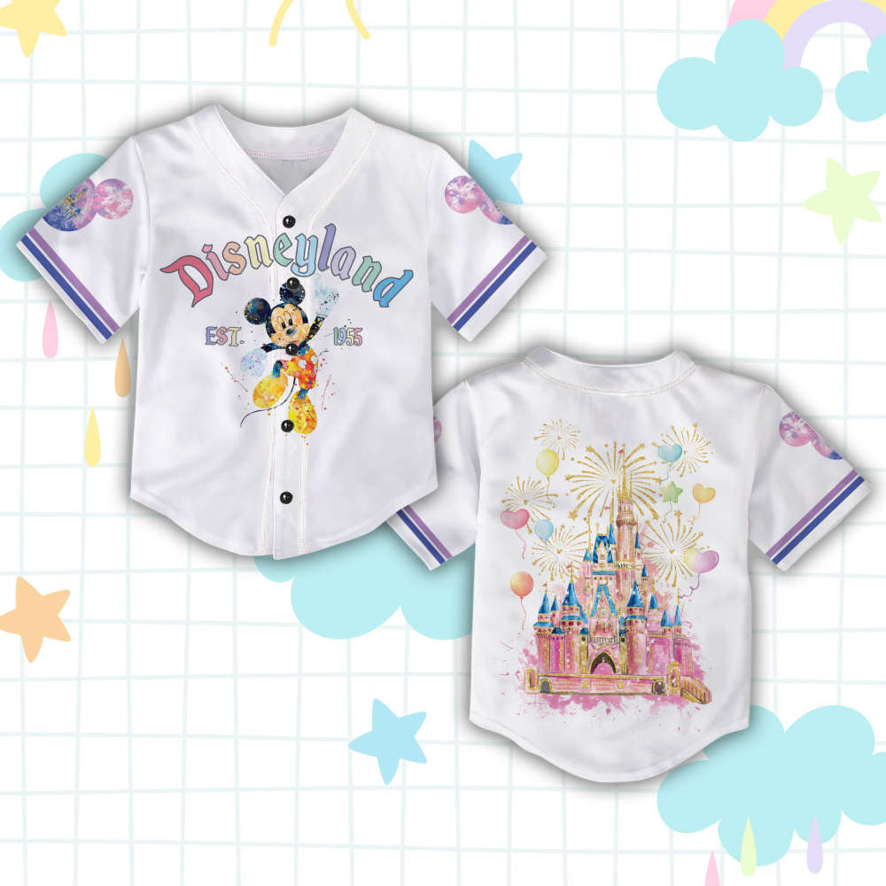 Custom Disneyyland Baseball Jersey Mickey Head Family Vacation Jersey Family Trip For Baseball Lovers Magic Kingdom WDW Baseball Jersey - Aopprinter
