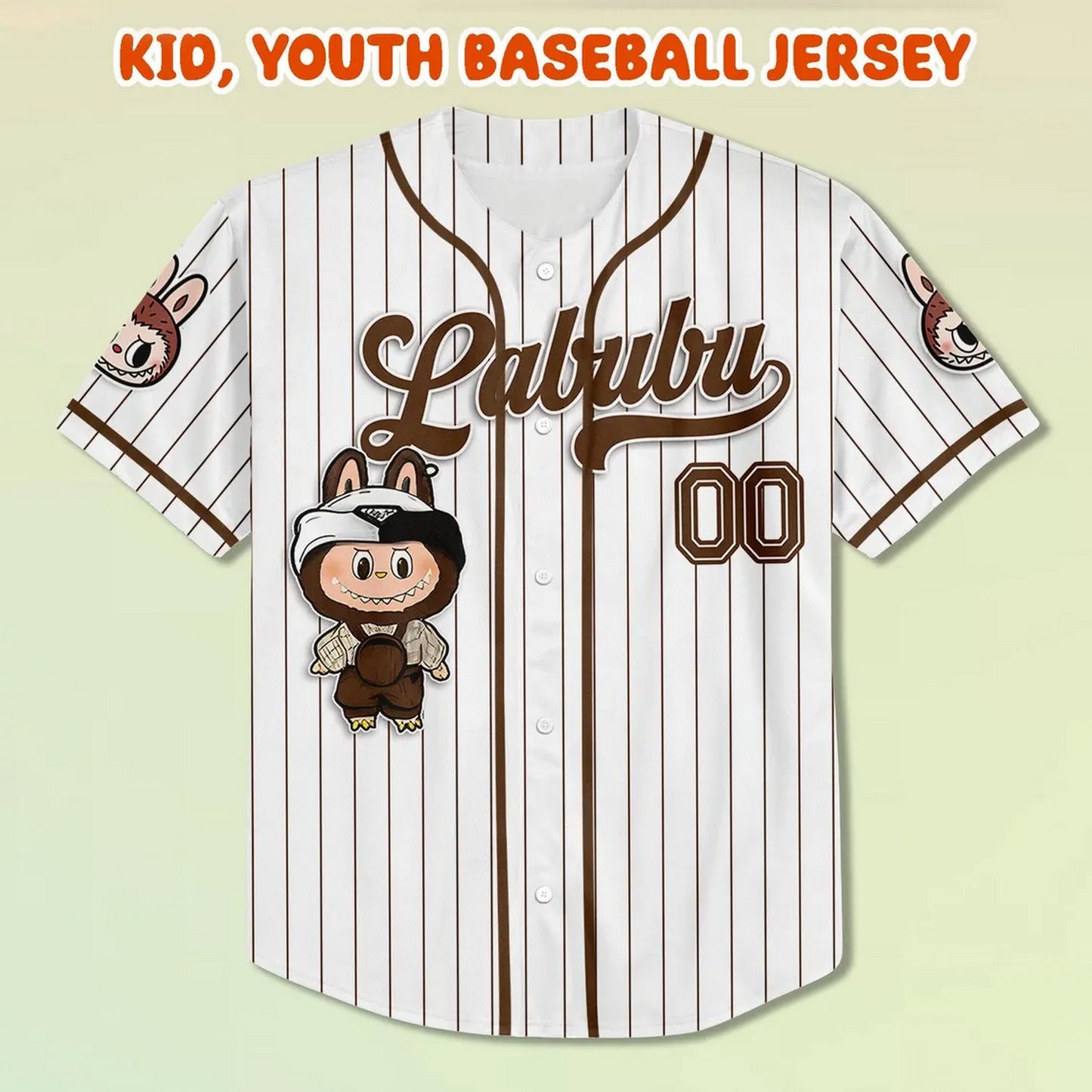 Custom Name And Number Labubu Brown Baseball Jersey