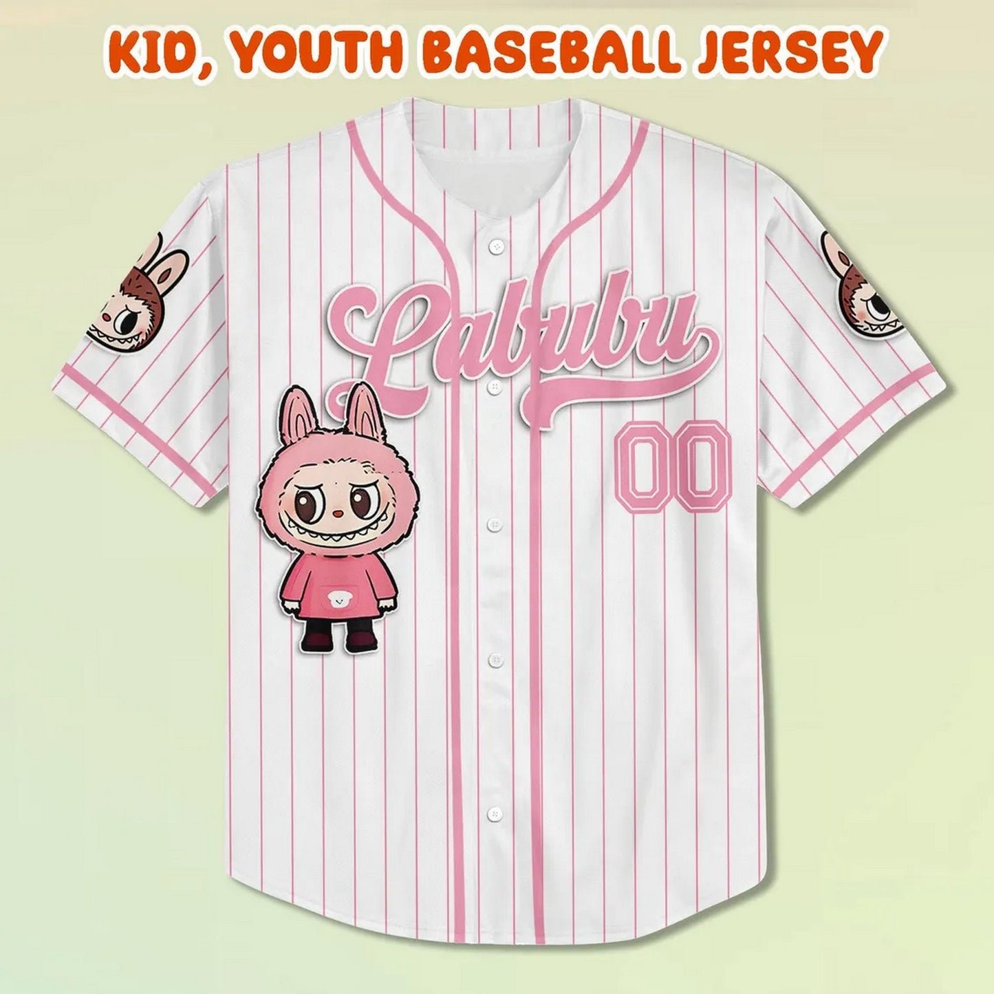 Custom Name And Number Labubu Pink Baseball Jersey