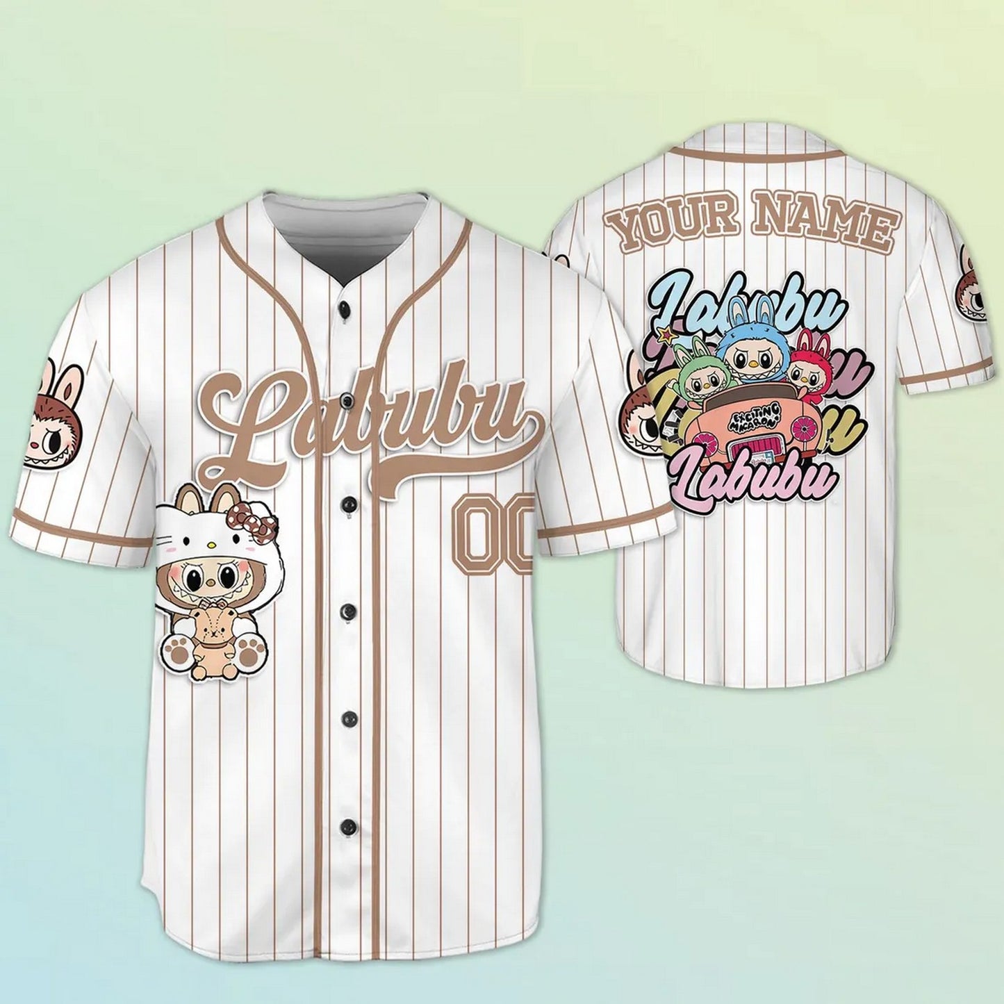 Custom Name And Number Labubu White Baseball Jersey