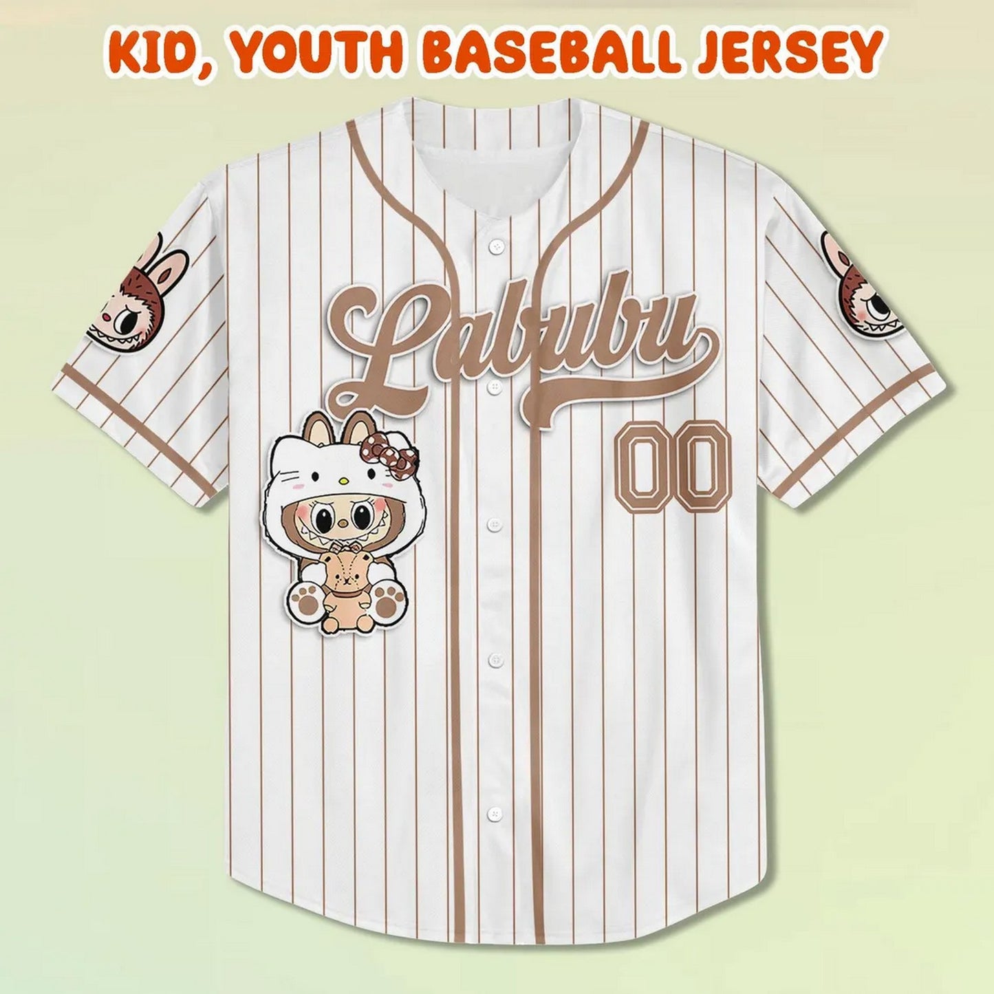 Custom Name And Number Labubu White Baseball Jersey