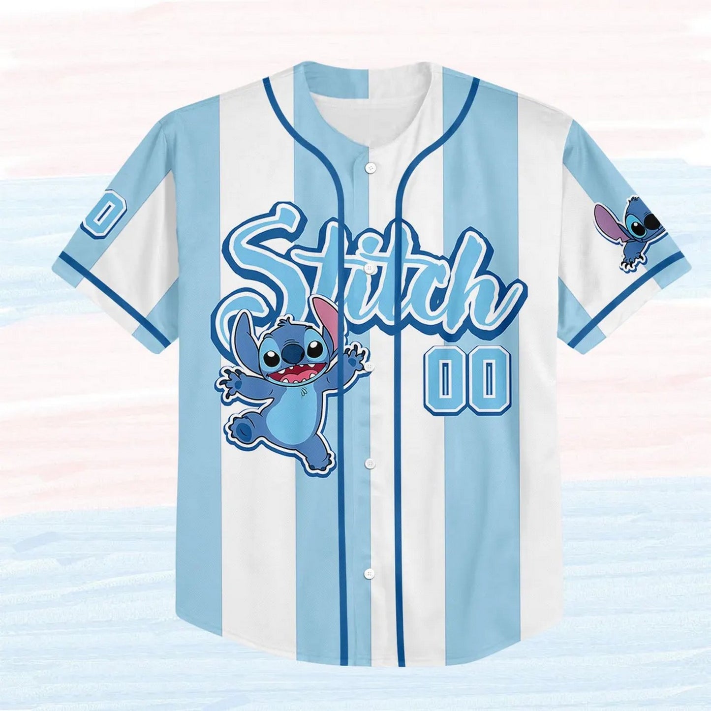 Custom Name And Number Stitch Play Ghita Blue Baseball Jersey