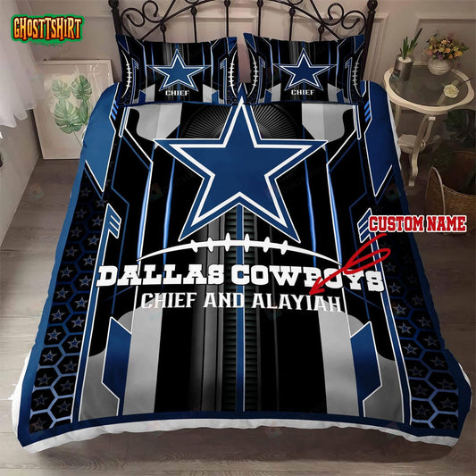 Custom Name Dallas Cowboys Bedding Set
