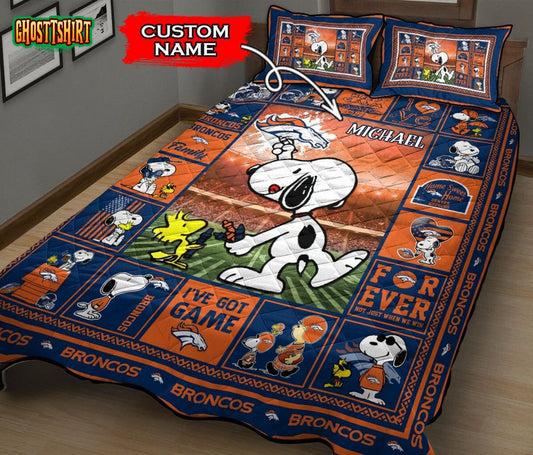 Custom Name Denver Broncos Bedding Set Ver 2