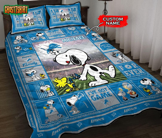 Custom Name Detroit Lions Bedding Set