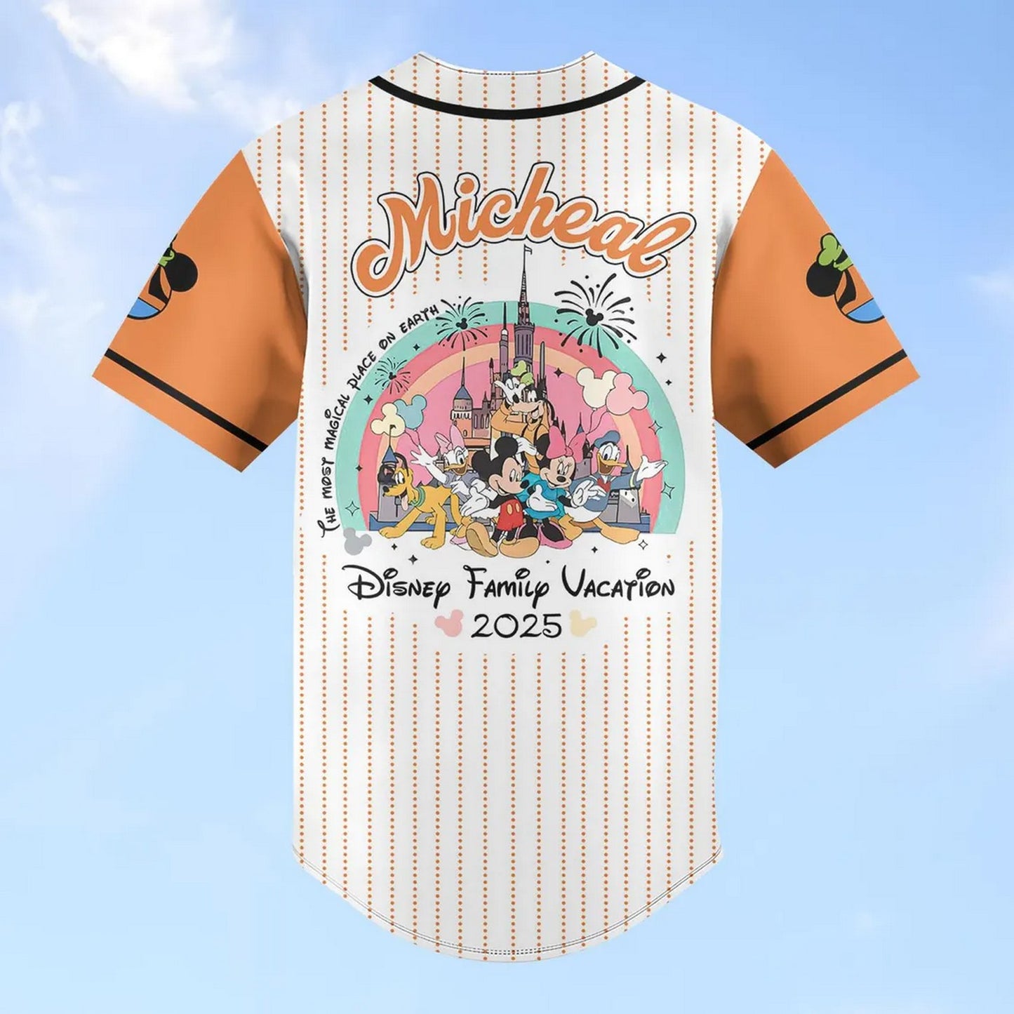 Custom Name Goofy Disney Family Vacation 2025 Baseball Jersey