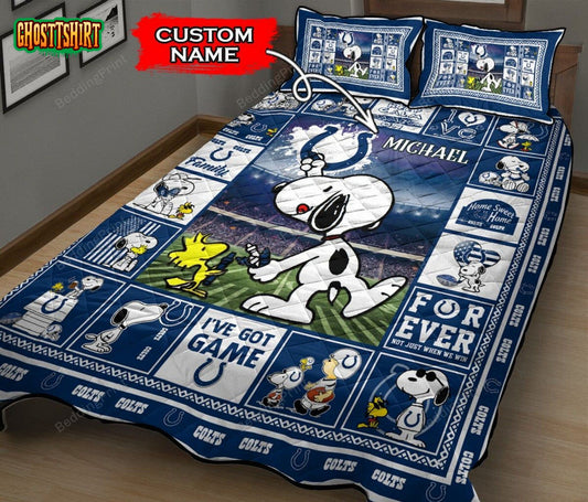 Custom Name Indianapolis Colts Bedding Set