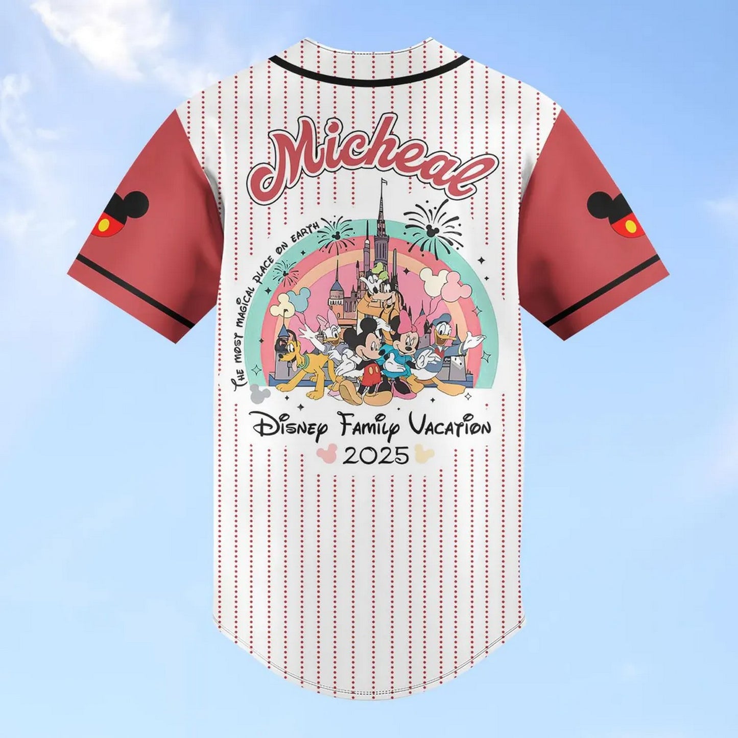 Custom Name Mickey Disney Family Vacation 2025 Baseball Jersey