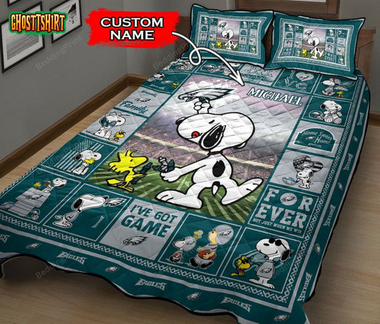 Custom Name Philadelphia Eagles Bedding Set