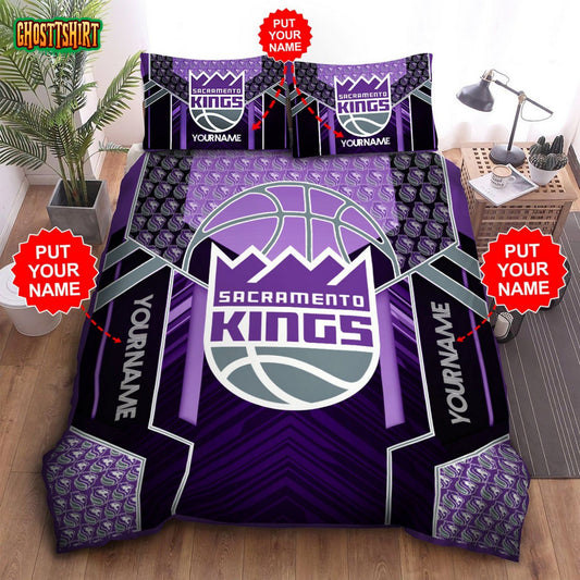 Custom Name Sacramento Kings Bedding Set