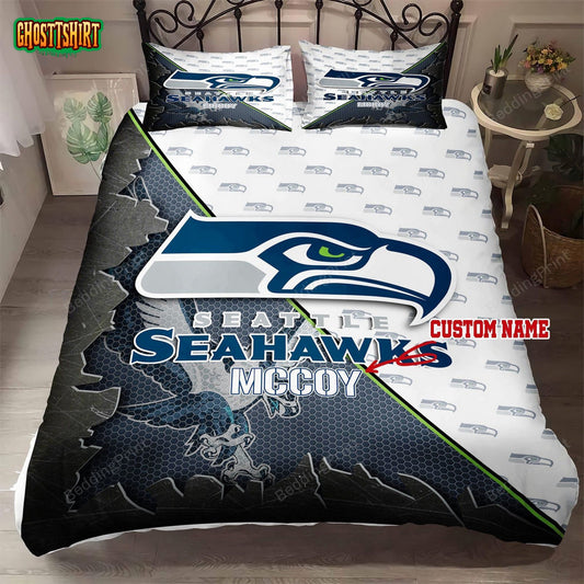 Custom Name Seattle Seahawks Bedding Set