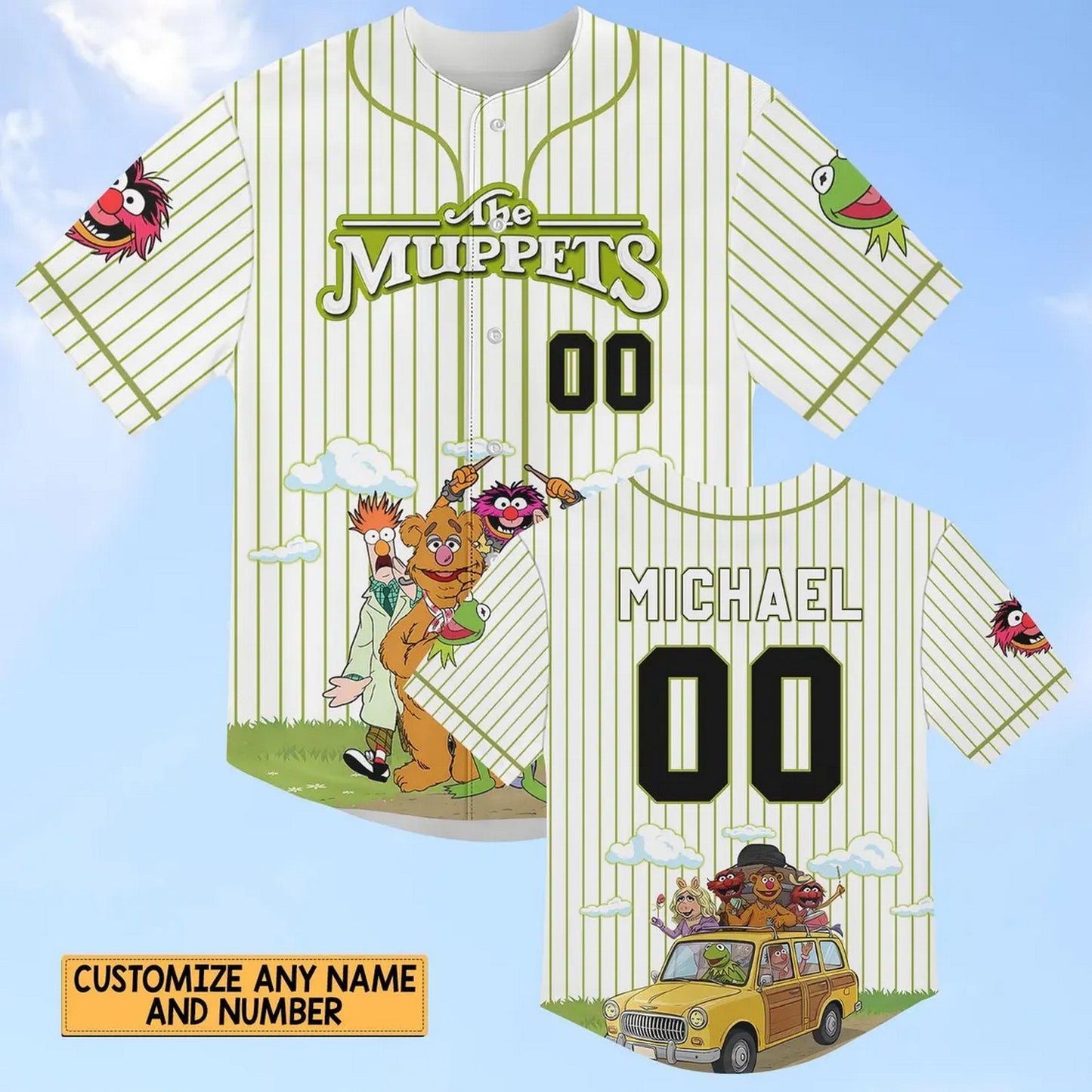 Custom Name The Muppets Funny Poster Baseball Jersey