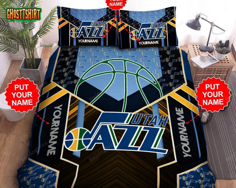Custom Name Utah Jazz Bedding Set