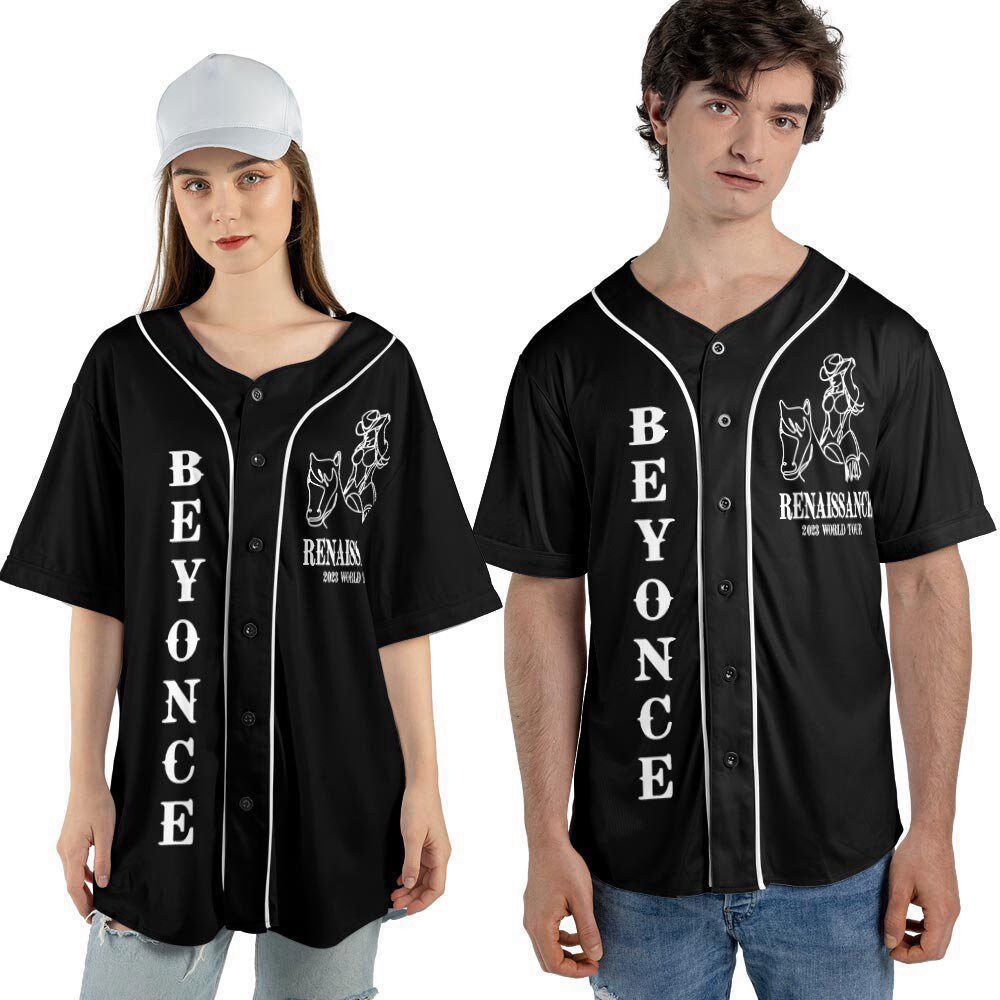 Custom Name v1 Beyonceee Baseball Jersey, Renaissance Tour Baseball Jersey For Men Women - lylyprint.com