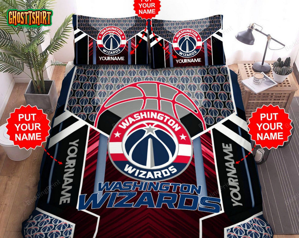 Custom Name Washington Wizards Bedding Set