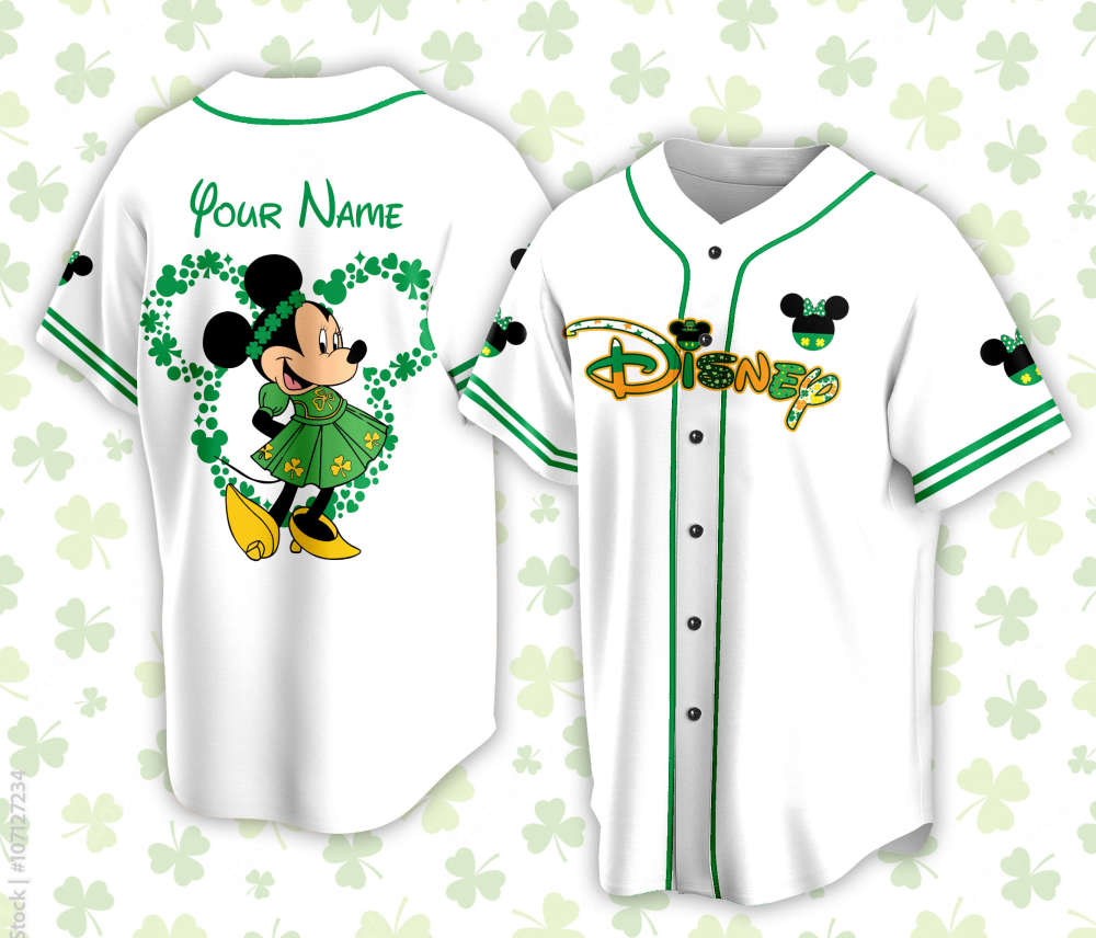Custom Saint Patrick Day Disneyland Baseball Jersey Personalized Mickey St Patrick Family Vacation Trip Jersey Jersey For Baseball Lovers - Aopprinter