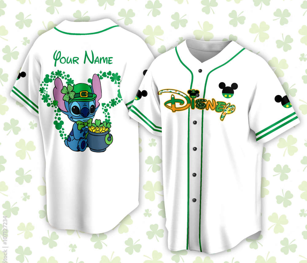 Custom Saint Patrick Day Disneyland Baseball Jersey Personalized Mickey St Patrick Family Vacation Trip Jersey Jersey For Baseball Lovers - Aopprinter