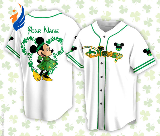 Personalized Saint Patrick s Day Disneyland Baseball Jersey – Custom Mickey St Patrick Family Trip Jersey for Baseball Lovers - Bafud
