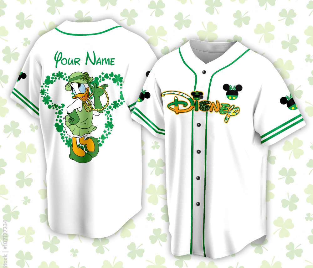 Custom Saint Patrick Day Disneyland Baseball Jersey Personalized Stitch St Patrick Family Vacation Trip Jersey For Baseball Lovers - Aopprinter