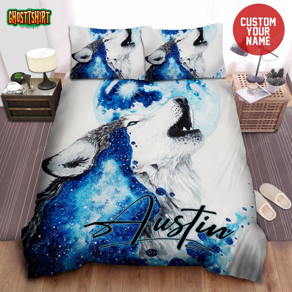 Custom Scandy Girl Wolf Duvet Cover Bedding Set