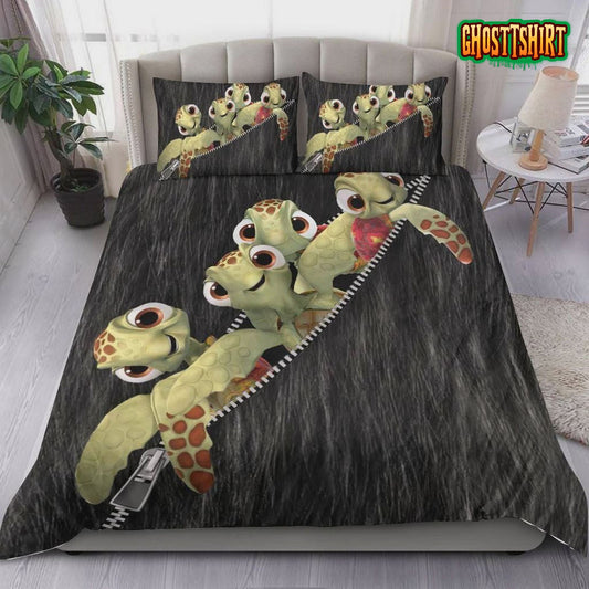 Cute Baby Turtle Bed Sheets Duvet Cover Bedding Set