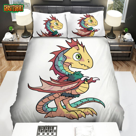 Cute Basilisk Cartoon Illustration Bed Sheets Spread Duvet Cover Bedding Set