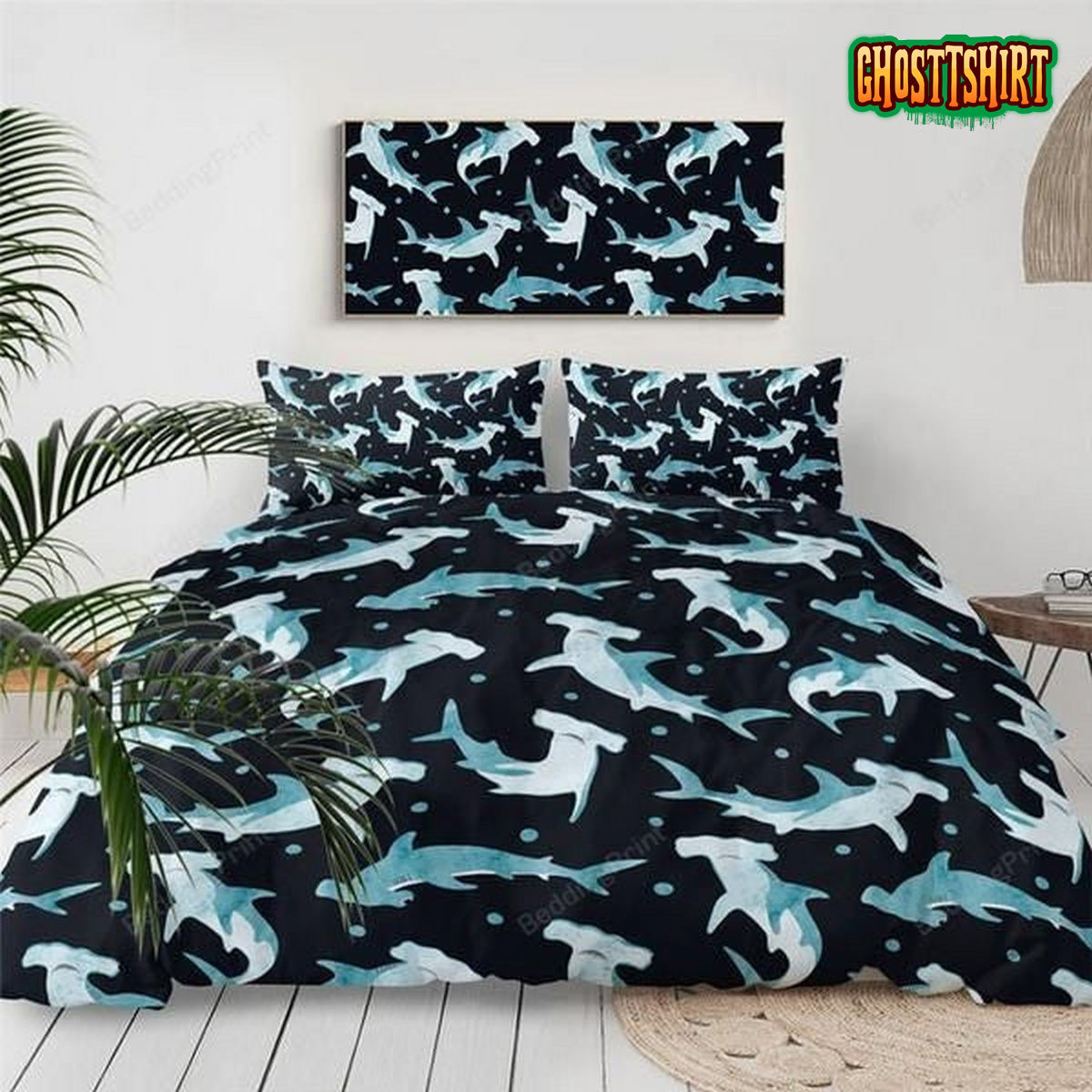 Cute Cartoon Hammerhead Shark Bedding Set