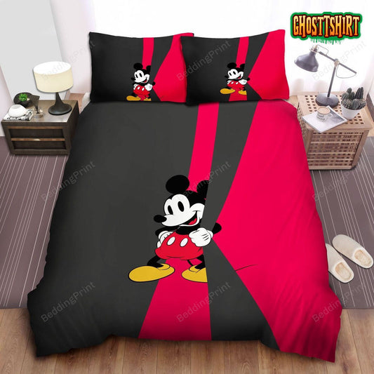 Cute Mickey Mouse Bed Sheets Duvet Cover Bedding Set