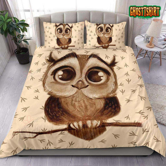 Cute Owl Bedding Set