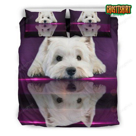 Cute West Highland White Terrier Westie Dog 3D Duvet Cover Bedding Set